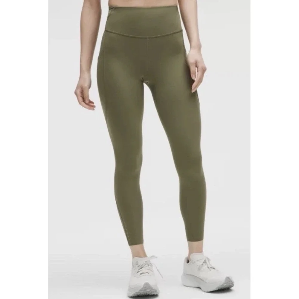 NWT LULULEMON Fast and Free HR Tight Bay Leaf BALF Green 25